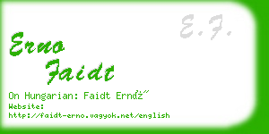 erno faidt business card